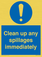 MV7861: Clean up any spillages immediately