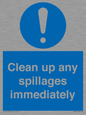 MV7861: Clean up any spillages immediately