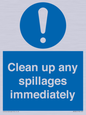 MV7861: Clean up any spillages immediately