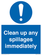 MV7861: Clean up any spillages immediately