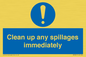 MV7861: Clean up any spillages immediately