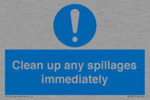 MV7861: Clean up any spillages immediately
