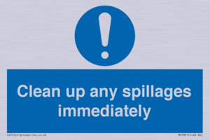 MV7861: Clean up any spillages immediately