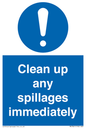 MV7861: Clean up any spillages immediately