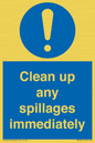 MV7861: Clean up any spillages immediately