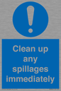 MV7861: Clean up any spillages immediately