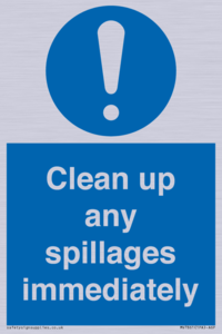 MV7861: Clean up any spillages immediately