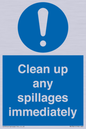 MV7861: Clean up any spillages immediately