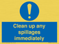 MV7861: Clean up any spillages immediately