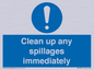 MV7861: Clean up any spillages immediately