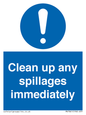 MV7861: Clean up any spillages immediately
