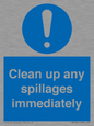 MV7861: Clean up any spillages immediately