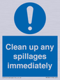 MV7861: Clean up any spillages immediately