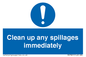 MV7861: Clean up any spillages immediately