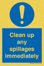 MV7861: Clean up any spillages immediately