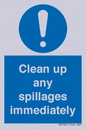 MV7861: Clean up any spillages immediately