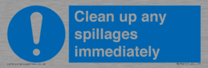 MV7861: Clean up any spillages immediately