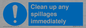 MV7861: Clean up any spillages immediately