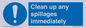 MV7861: Clean up any spillages immediately