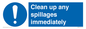 MV7861: Clean up any spillages immediately