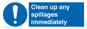 MV7861: Clean up any spillages immediately
