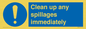 MV7861: Clean up any spillages immediately