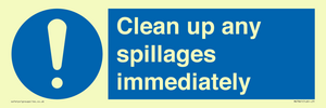 MV7861: Clean up any spillages immediately