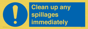 MV7861: Clean up any spillages immediately