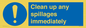 MV7861: Clean up any spillages immediately