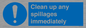 MV7861: Clean up any spillages immediately