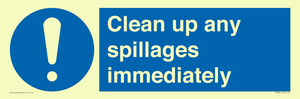 MV7861: Clean up any spillages immediately