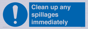 MV7861: Clean up any spillages immediately
