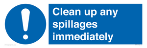 MV7861: Clean up any spillages immediately