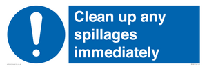 MV7861: Clean up any spillages immediately