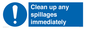 MV7861: Clean up any spillages immediately