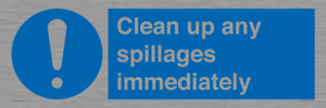MV7861: Clean up any spillages immediately