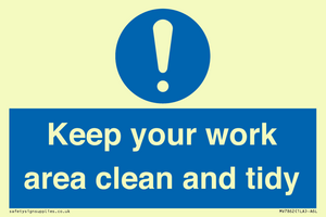 MV7862: Keep your work area clean and tidy