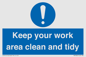 MV7862: Keep your work area clean and tidy