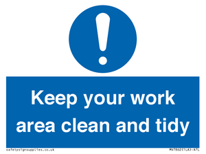 MV7862: Keep your work area clean and tidy