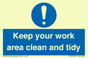 MV7862: Keep your work area clean and tidy