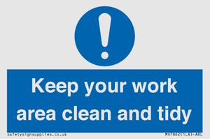 MV7862: Keep your work area clean and tidy
