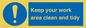 MV7862: Keep your work area clean and tidy