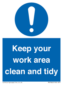 MV7862: Keep your work area clean and tidy