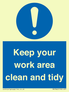 MV7862: Keep your work area clean and tidy