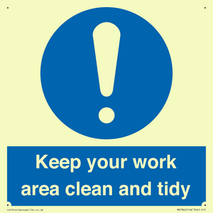 MV7862: Keep your work area clean and tidy