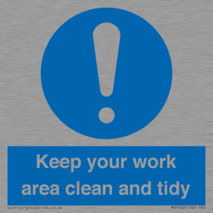 MV7862: Keep your work area clean and tidy