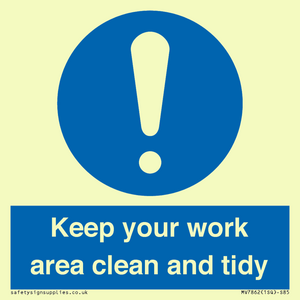 MV7862: Keep your work area clean and tidy
