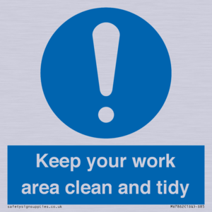 MV7862: Keep your work area clean and tidy