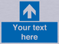 MV7935: Custom Mandatory directional sign, blue arrow up