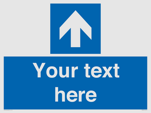 MV7935: Custom Mandatory directional sign, blue arrow up